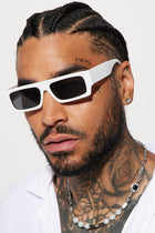 Futuristic Like Sunglasses - White/combo