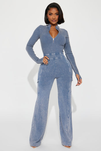 Dakota Denim Jumpsuit - Denim, Fashion Nova, Jumpsuits