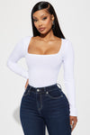 Issa Ribbed Top - White