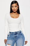 Jamie Ruched Top - Off White