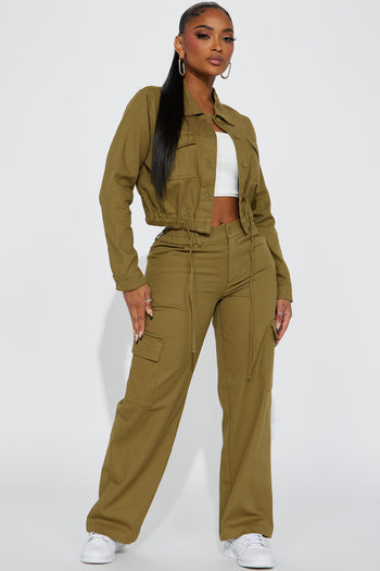 Waverly Pant Set - Olive, Fashion Nova, Matching Sets