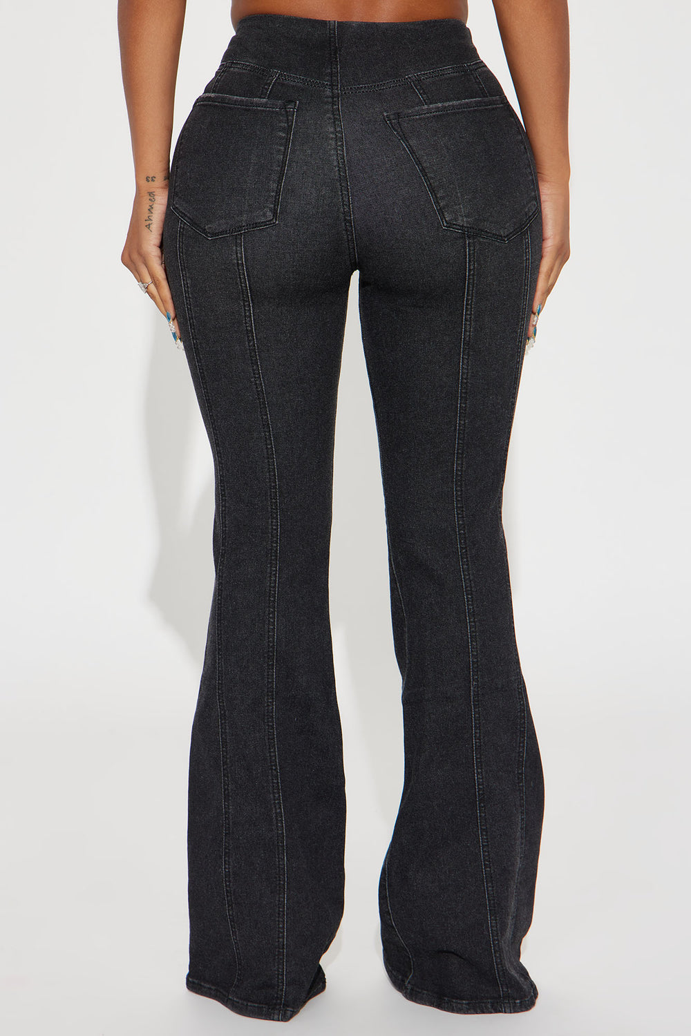 Get You Off My Mind Stretch Flare Jeans - Women's Size 14 Black Jeans