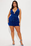 Always Perfect Sequin Mini Dress - CobaltBlue