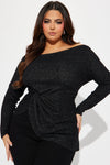 Simply Flawless Off Shoulder Top - Black/combo