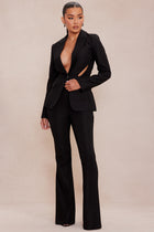 Denise Blazer Suit Set - Black