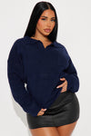 Ollie Polo Sweater - Navy