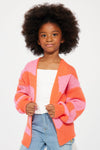 Mini All Mixed Up Cardigan - Pink/combo