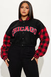 Chicago Vibe Varsity Jacket - Black/combo