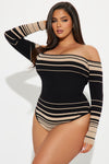 Kennedy Sweater Bodysuit - Black/combo