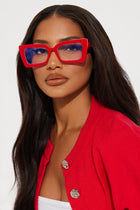 Savvy In The City Blue Light Glasses - Red