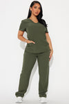 On Call Stretch Uniform Scrub Set - Olive