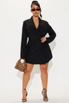 About The Business Blazer Mini Dress - Black