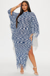 Danica Sweater Maxi Dress - Navy/combo