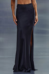 Love Like This Satin Maxi Skirt - Black