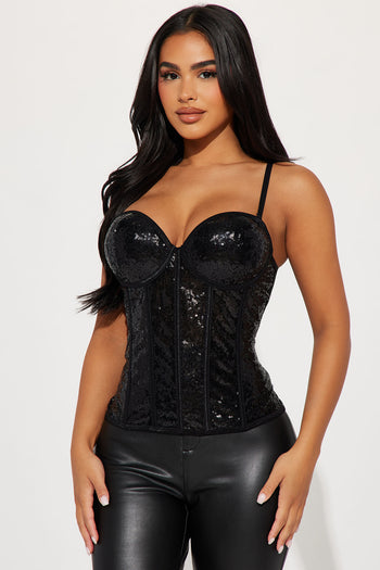 Jesebelle Lace Corset Top - Black