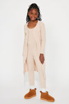 Mini Just Chill Duster and Jumpsuit Set - Taupe