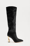 Indigo Knee High Boots - Black