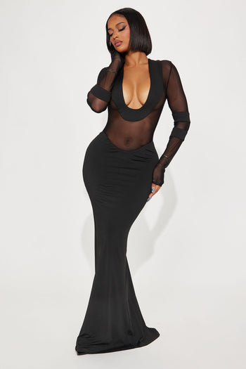 Fashion Nova, Dresses, New Black Fashion Nova Maxi Spree Dress