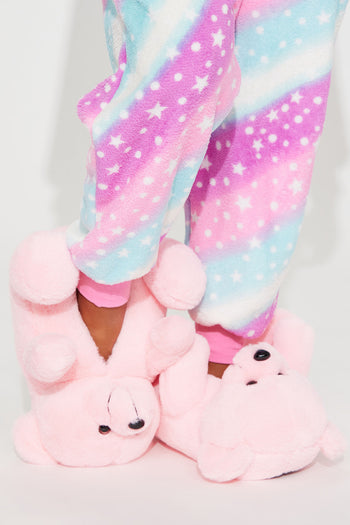 Be My Teddy Bear II Slippers - Pink, Fashion Nova, Shoes