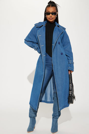 Raw Denim Trench Coat  Denim trench coat, Raw denim jacket, Denim fashion