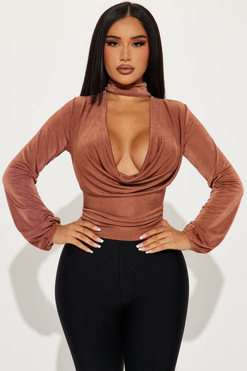 Lingering Feelings Lace Corset Top - Brown, Fashion Nova, Knit Tops