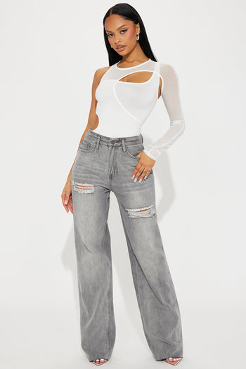 Nova, Jeans Fashion Grey Stretch | - Audrey Jeans Flare Fashion Booty Lifting | Nova