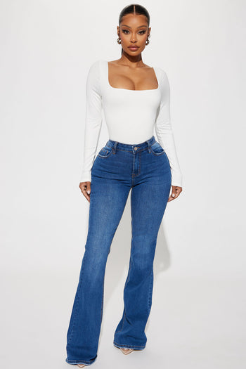 Janis Super Soft Low Rise Flare Jeans - Blue Wash, Fashion Nova, Jeans