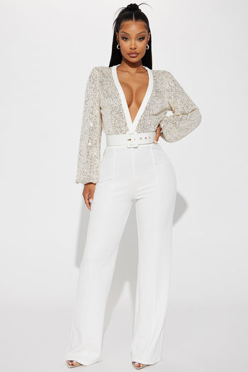 In My Shadow Jumpsuit - White, Fashion Nova, Jumpsuits