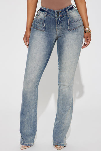 Sicily Straight Leg Jeans - Medium Wash