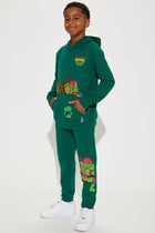 Mini TMNT Interactive Pocket Fleece Jogger Set - Green