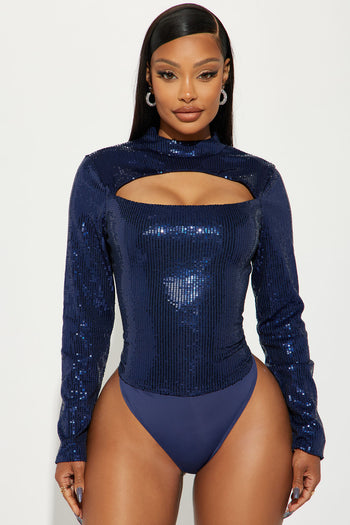 Krystal Crew Neck Long Sleeve Bodysuit - Dark Teal