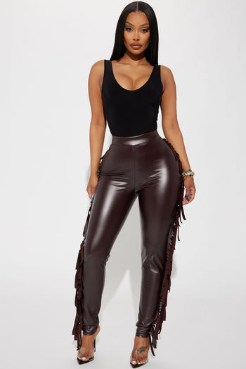 Liquid Leather Pants (Chocolate) – Savage & Chic