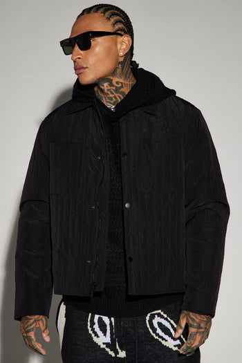 Lucid Zip Up Puffer Vest - Black, Fashion Nova, Mens Jackets