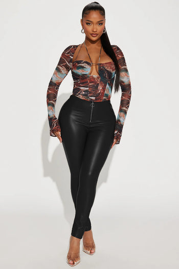 All Eyes On You Faux Leather Leggings - Hunter, Fashion Nova, Leggings