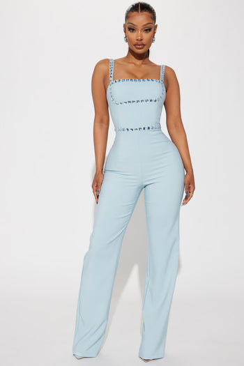 The Pike Denim Jumpsuit in Light Wash Curves