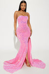 Dahlia Sequin Gown - Pink