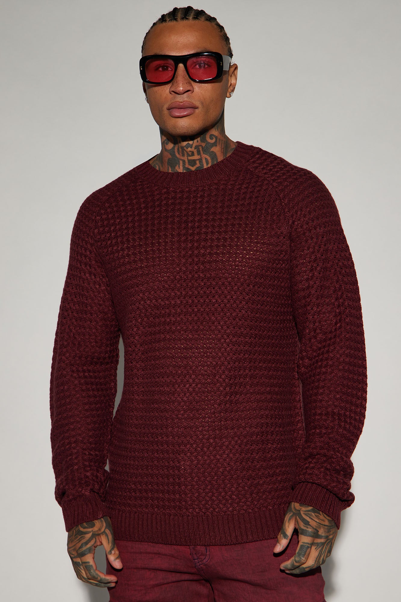 DeAngelo Turtleneck Sweater - Burgundy | Fashion Nova, Mens