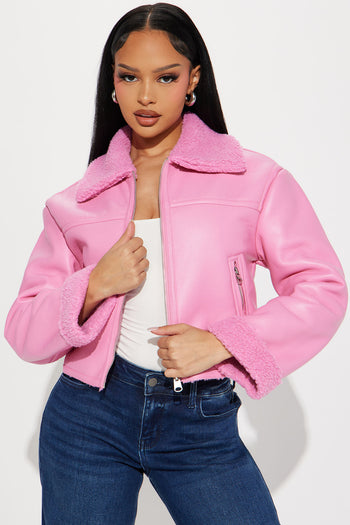 Fashion & Jackets Fashion Vegan Leather For A | - Nova, | Ride Jacket Nova Pink/Pink Coats Out Moto