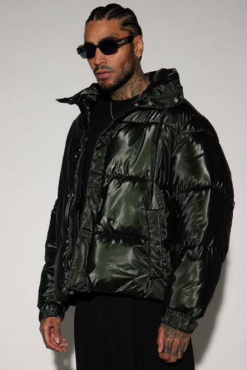 Bethnal Green Cropped Puffer Jacket - Black