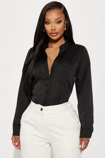 Maliha Mesh Shirt - Black, Fashion Nova, Knit Tops