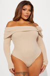 Rosa Off Shoulder Bodysuit - Cream