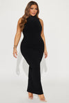 Laila Snatched Maxi Dress - Black