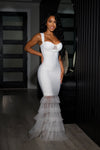 Charline Tulle Bandage Gown - White