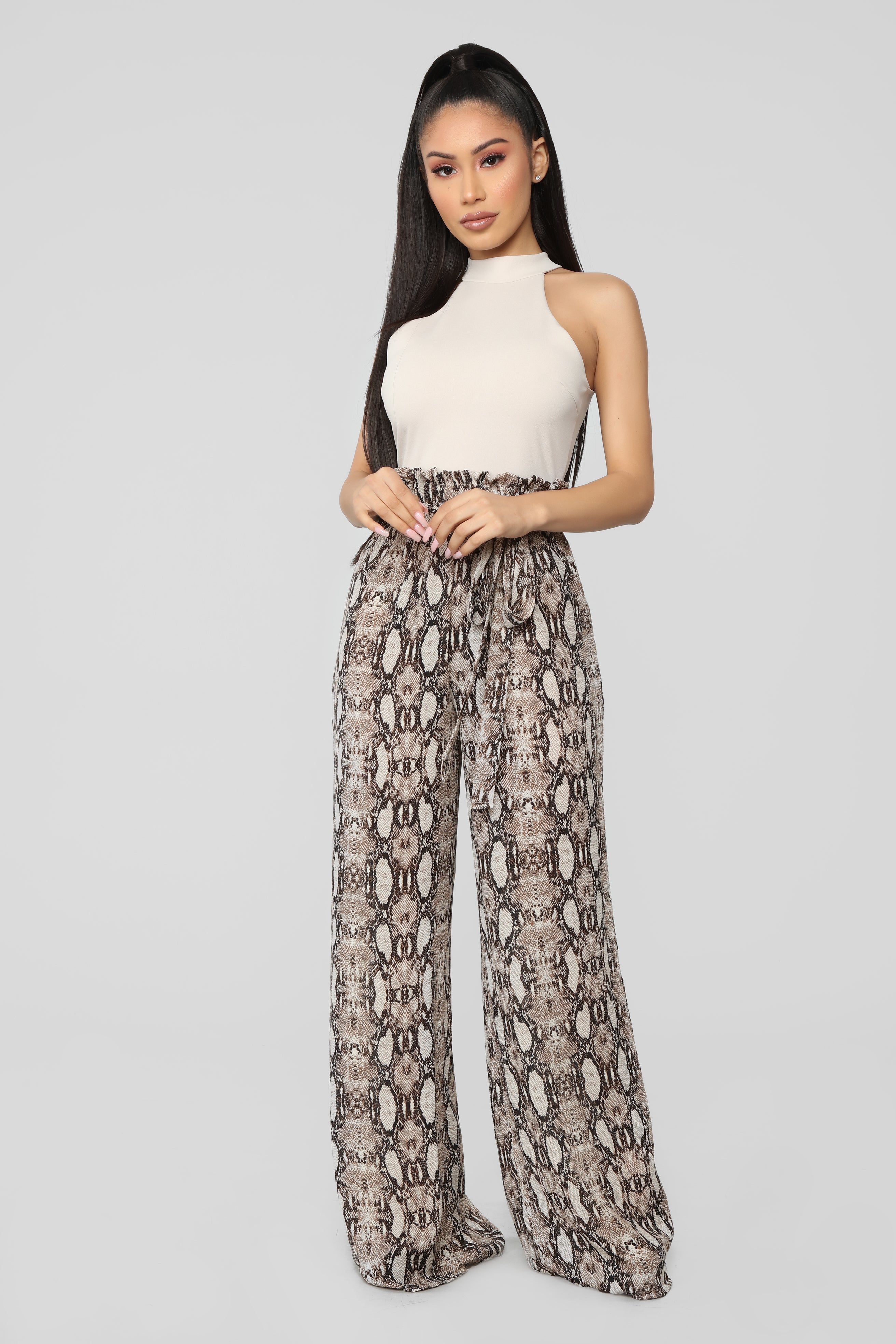 fashion nova snakeskin jumpsuit