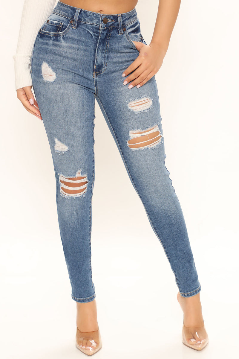 Say Less Booty Lifting Skinny Jeans - Medium Blue Wash | Fashion Nova ...