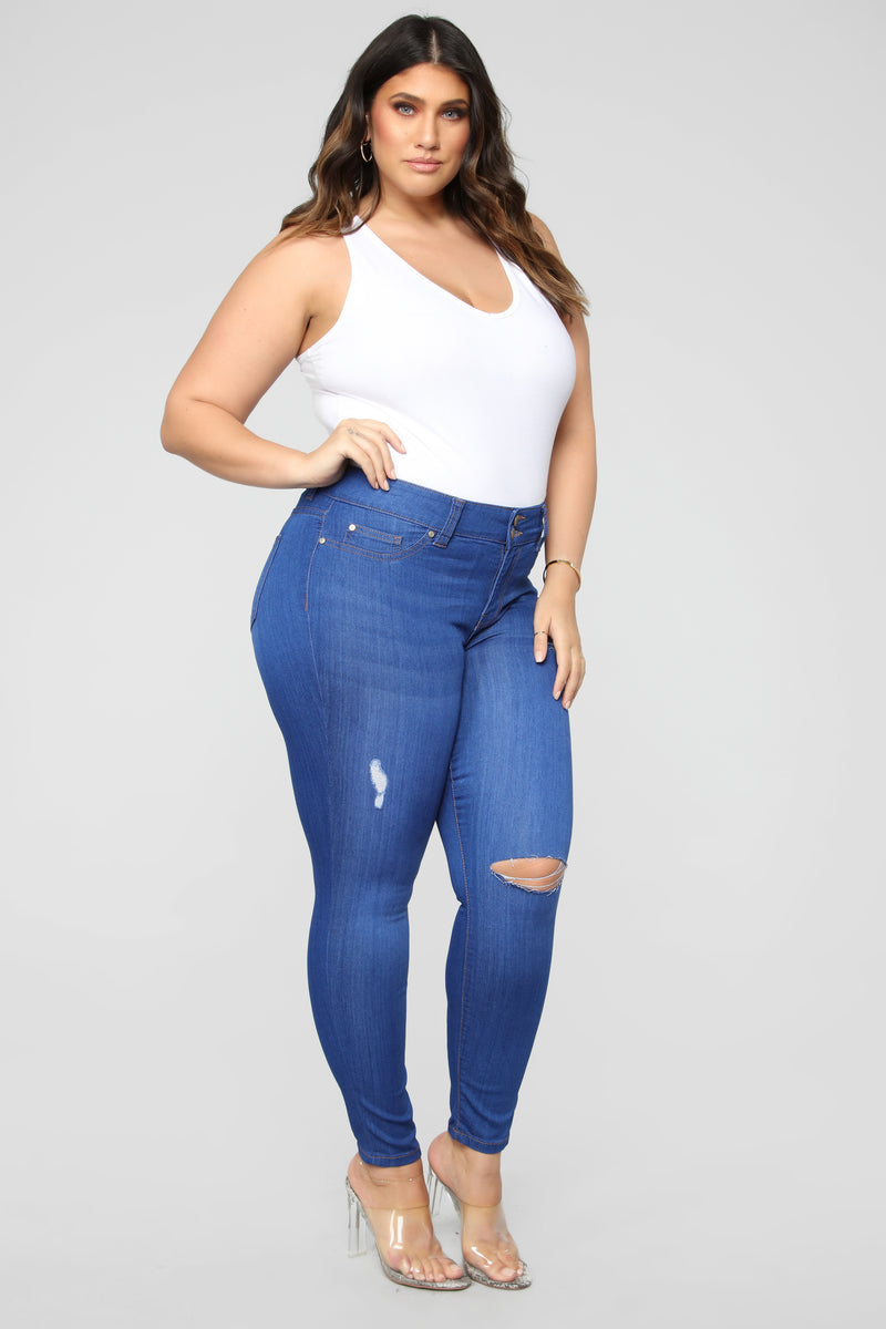 The Altar Midrise Jeans - Blue Wash | Fashion Nova, Jeans | Fashion Nova