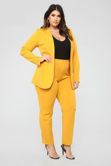Payin' It Blazer Set - Mustard, Matching Sets | Fashion Nova