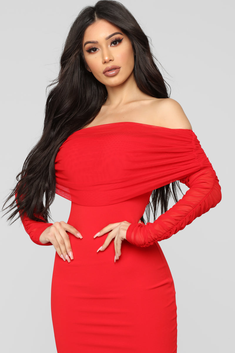 Take Me On A Dinner Date Dress - Red, Dresses | Fashion Nova