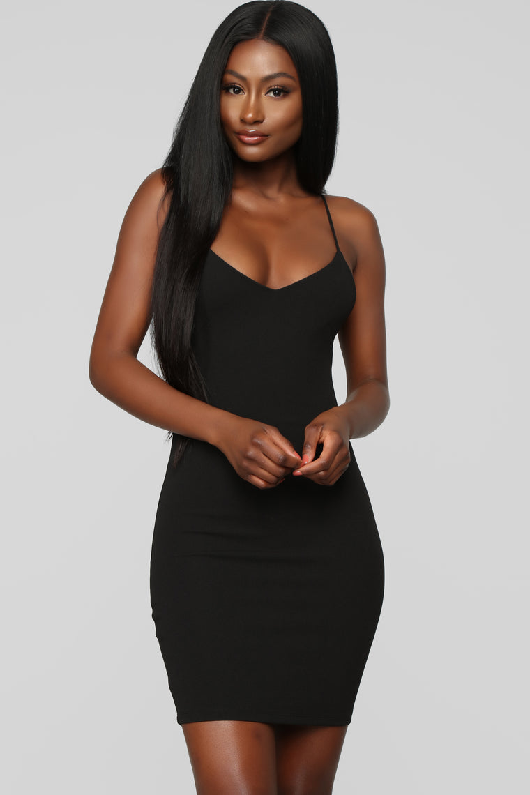 fashion nova black cut out dress