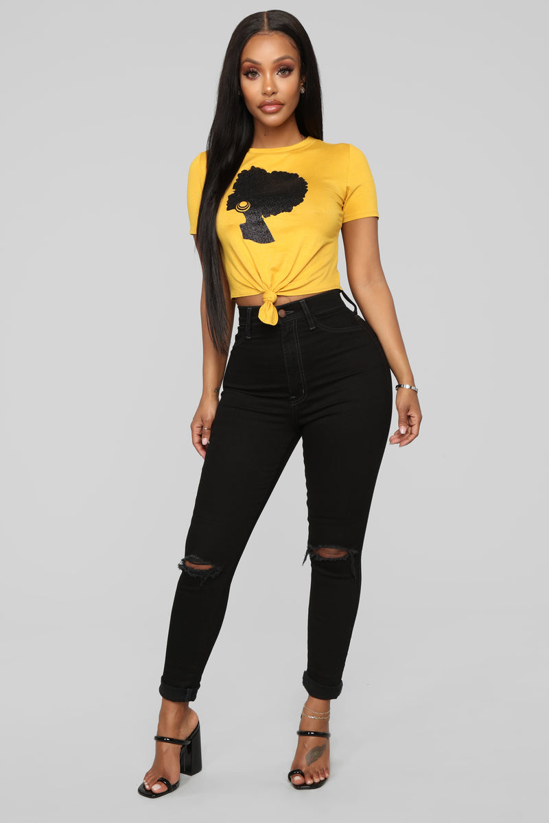 Dream Girl Top - Mustard | Fashion Nova, Graphic Tees | Fashion Nova